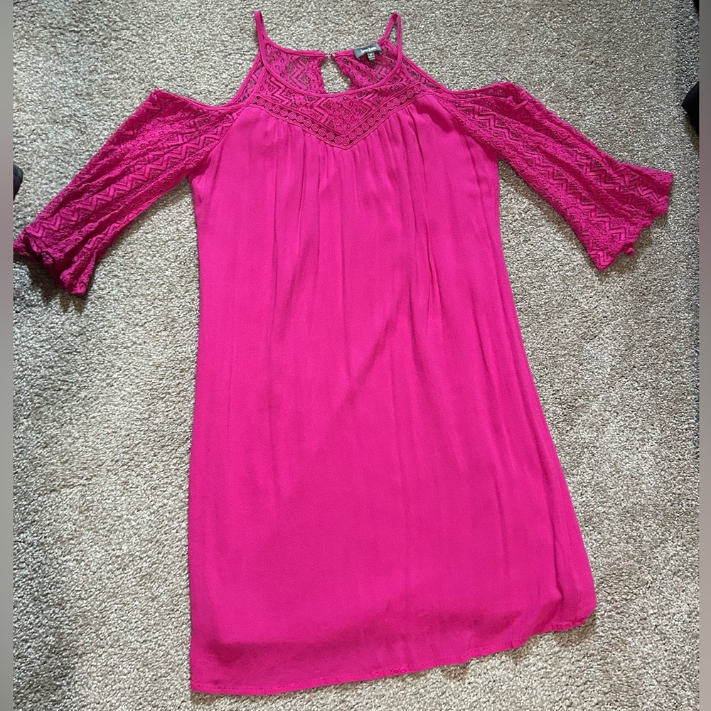 Neiman Marcus Pink Cut Out Shoulders Sundress Size M